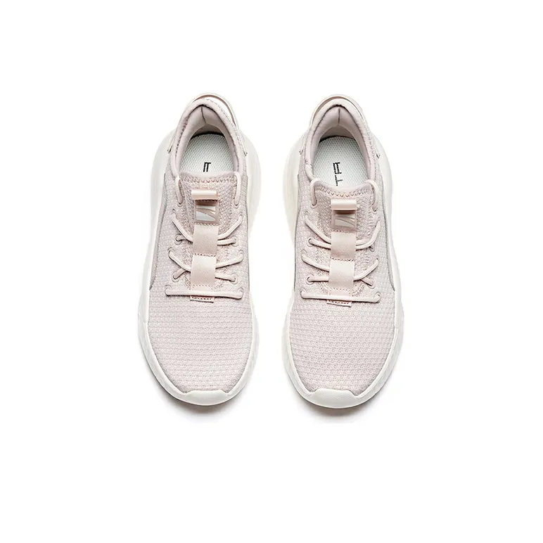 Anta Life Collection Cushioning Wear Resistant Low Top Sports Casual Shoes Women's Dusty Pink White-2