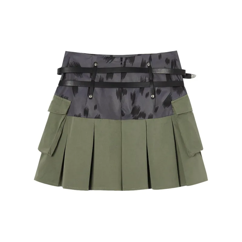 EPTISON WOMAN Casual Short Skirts Women's Army Green-1