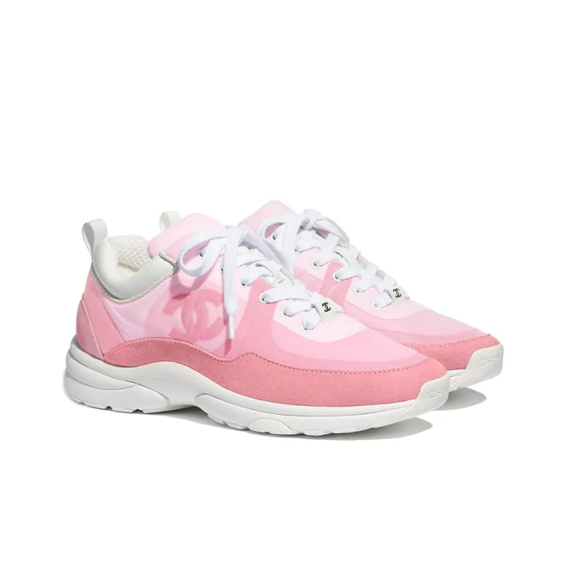 CHANEL Women's Suede Calfskin Sneaker 'Pale Pink' Women's-1
