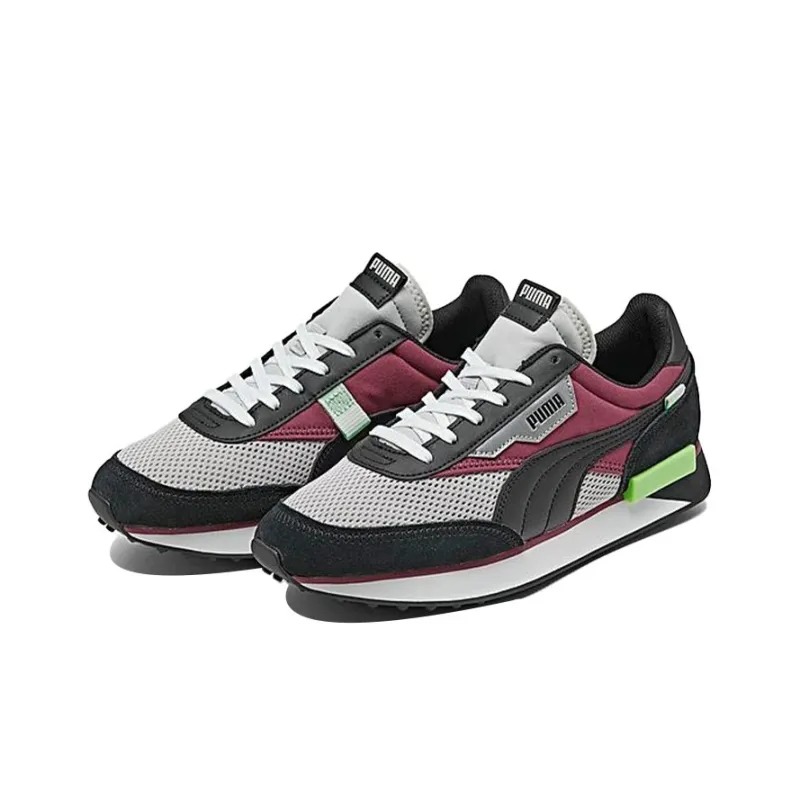 PUMA Future Rider Low-Top Casual Shoes Women's Black Red White-1