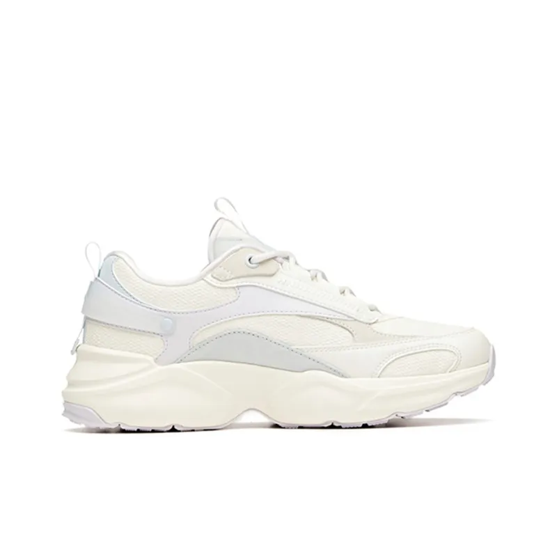 Anta Life Collection Cushioning Anti Slip Wear Resistant Breathability Low Top Casual Shoes Women's White Purple-1