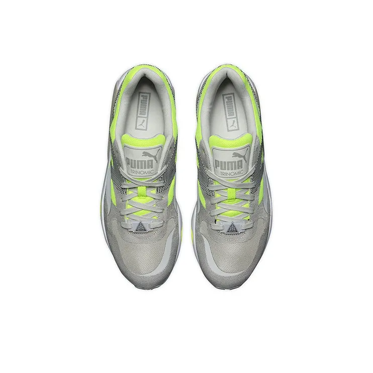PUMA R698 Progressive Lace Up Running Shoes Grey/Green-2