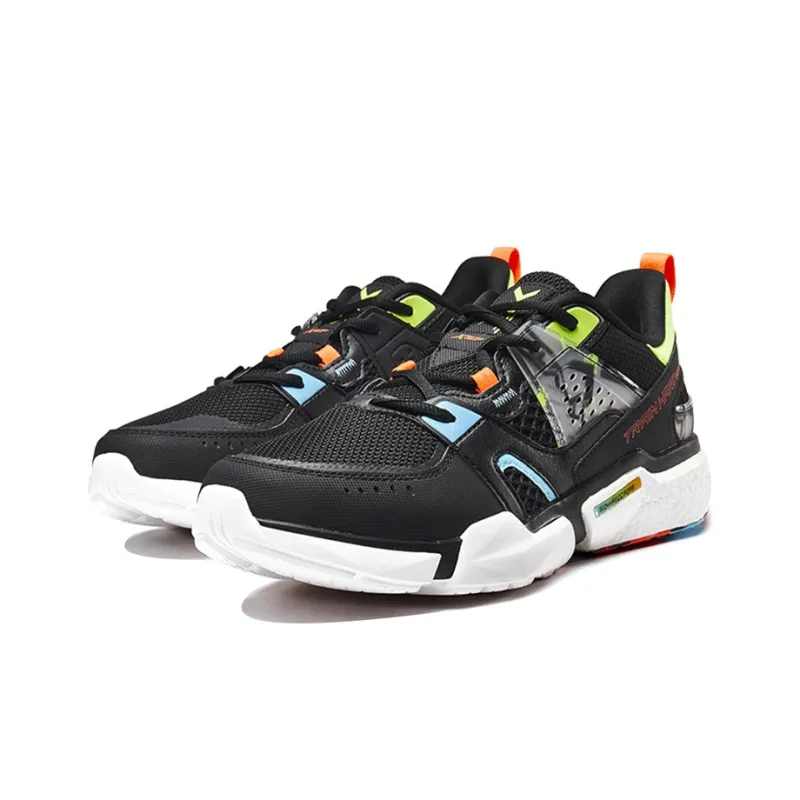XTEP Low Top Casual Shoes Men's Black Green-1