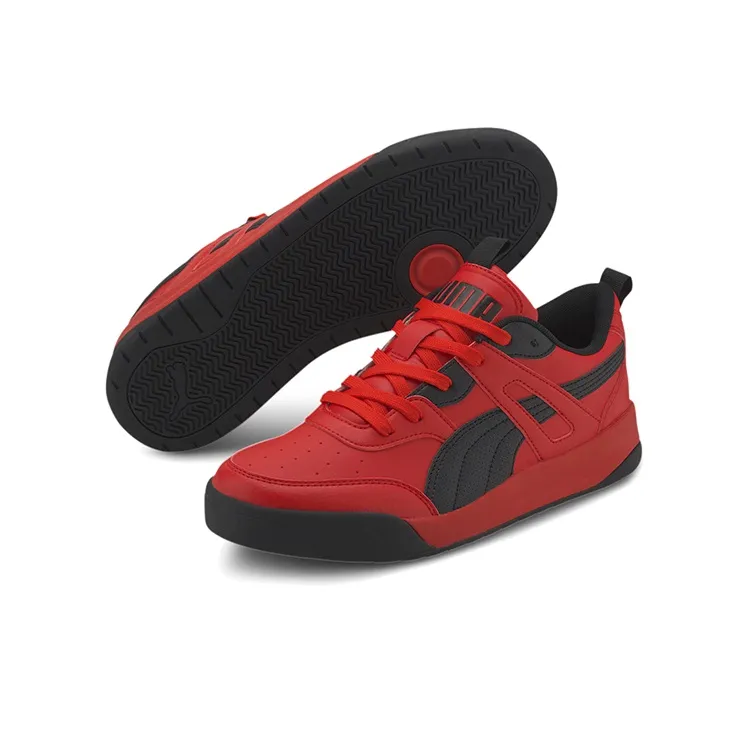 PUMA Backcourt Sl Cushioning Wear-Resistant Low-Top Casual Shoes Unisex Black Red-2