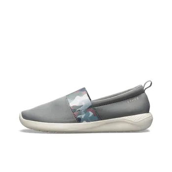 Crocs LiteRide Casual Shoes Women's Low-Top Gray/White Color