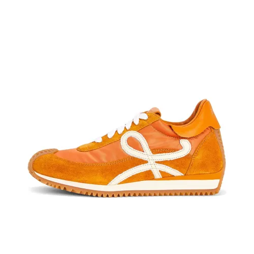 LOEWE Flow Runner Casual Shoes Women's Low-Top Orange/White