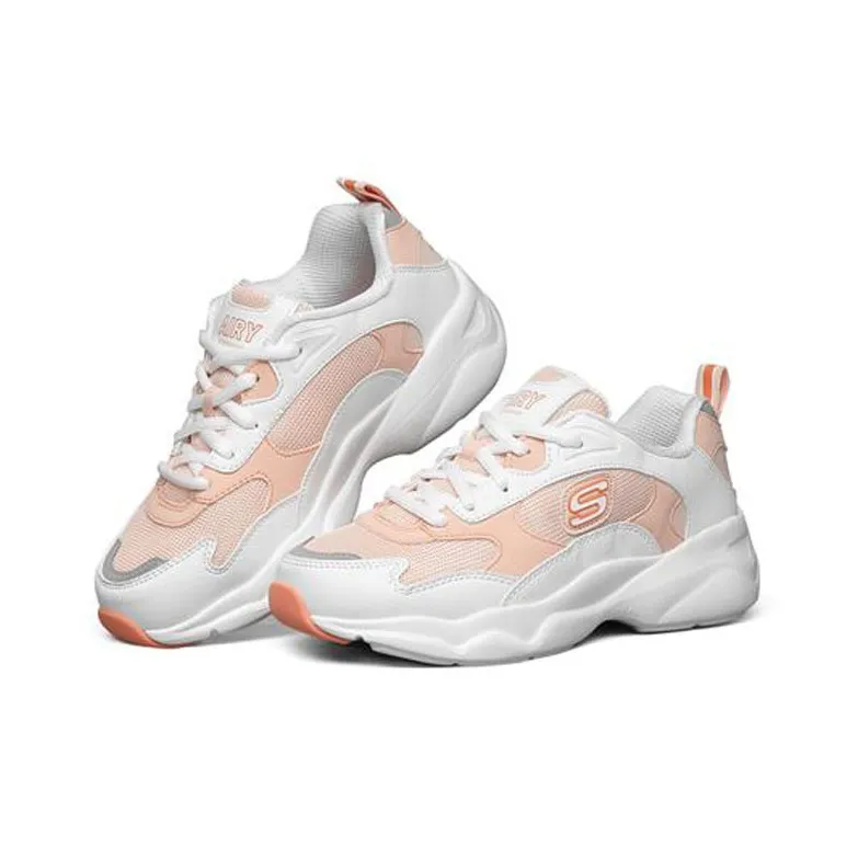 Skechers D Lites Airy Sneakers White/Orange Women's-2