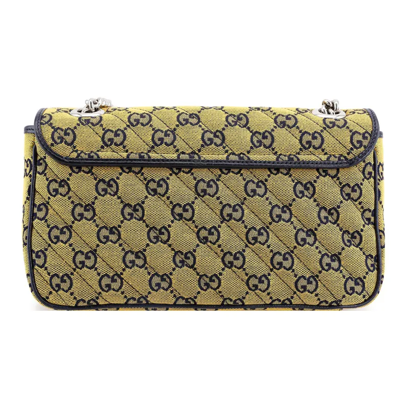 GUCCI GG Marmont Leather Binding Quilting Canvas Crossbody Canvas Bag, Shoulder Bag Women's-2