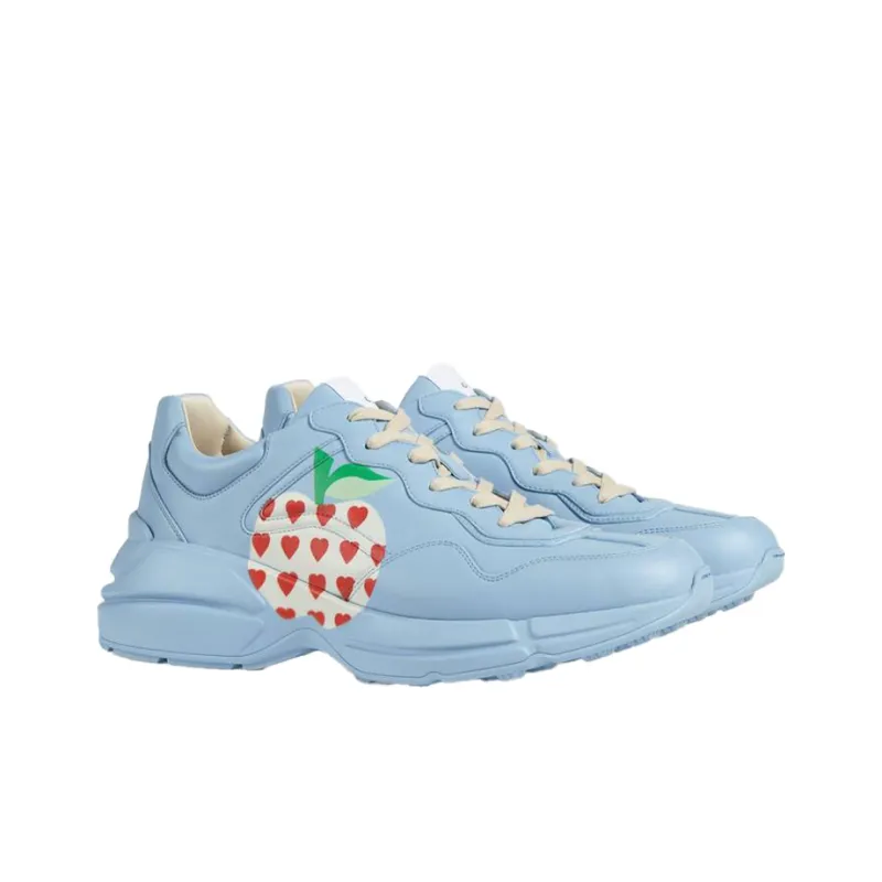 GUCCI Rhyton Low Top Casual Shoes Men's Blue-1