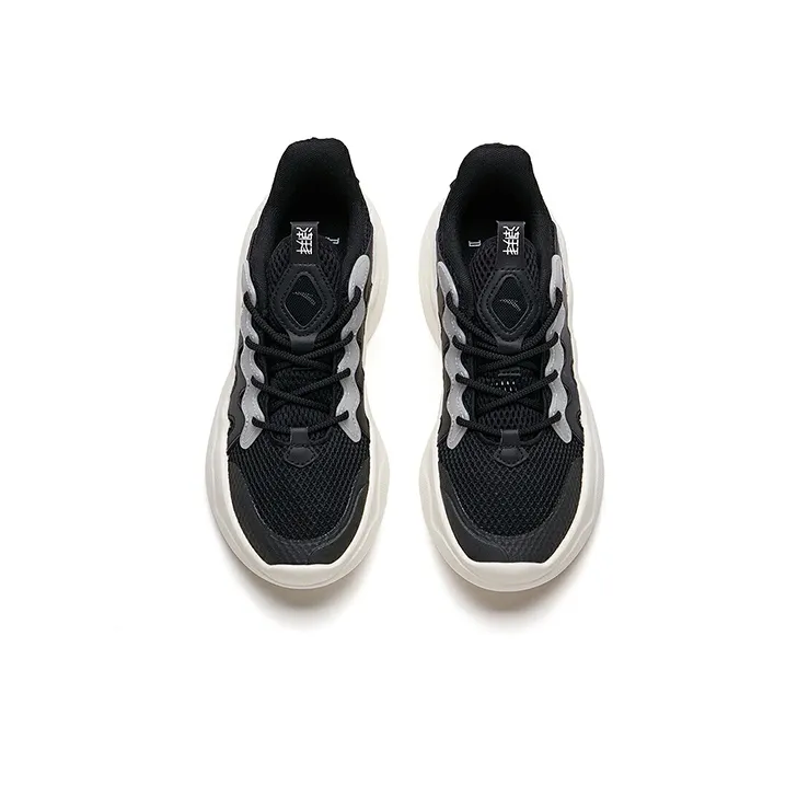 Anta Life Collection Chao Bai Non slip Wear resistant Shock Absorption Low Top Casual Shoes Women's Black White-2