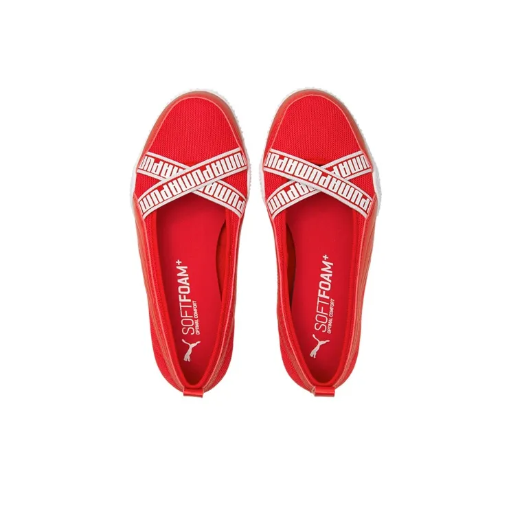 PUMA Ballerina P Slip-Resistant Low-Top Casual Shoes Women's Red-2