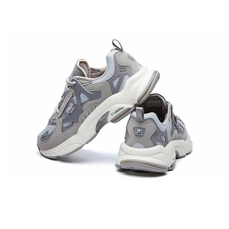 FILA FUSION RJV Cushioning Anti-Slip Wear-Resistant Breathability Low-Top Casual Shoes Men's Sun Rock Gray-5