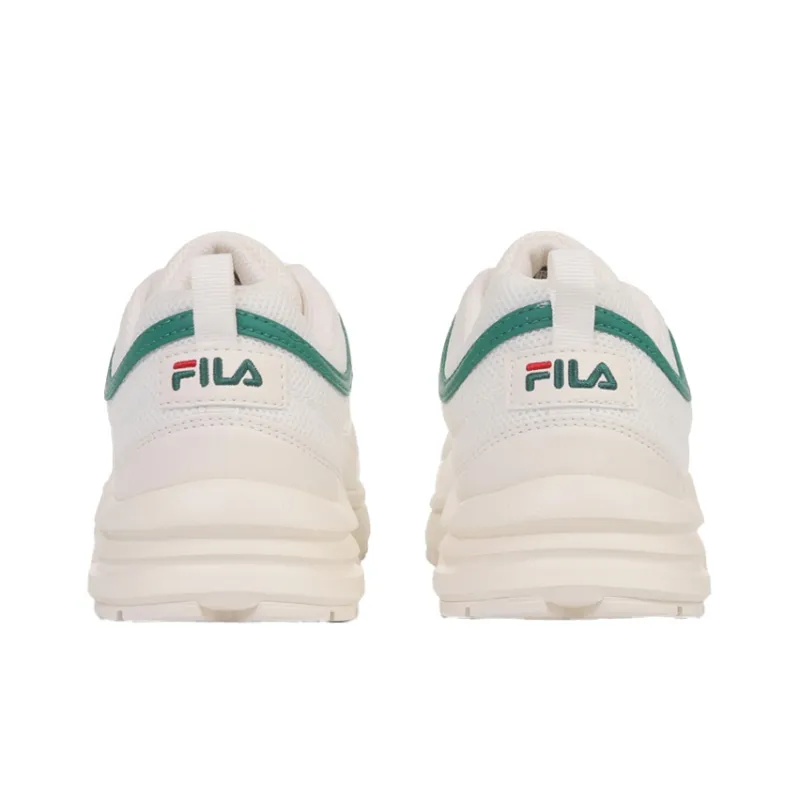 FILA Disruptor Trainer Cushioning Abrasion Resistant Breathable Low Top Casual Shoes Unisex White Green-3