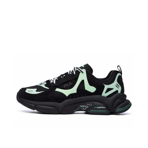 FILA FUSION RJV Casual Shoes Men Low-Top Black/Glossy Green