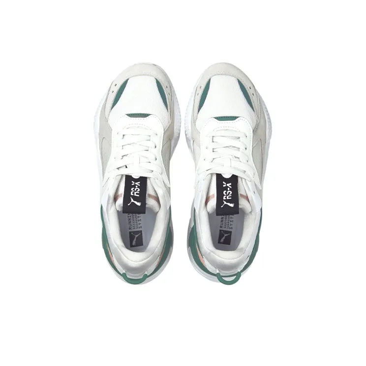 PUMA RS-X Reinvention Cushioning Wear-Resistant Low-Top Casual Shoes Women's White Gray Green-2