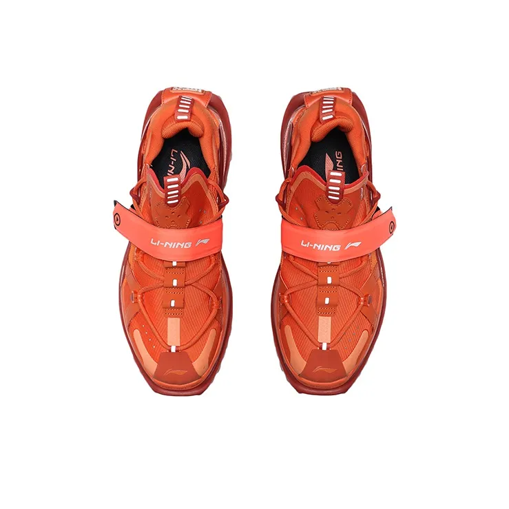 LiNing Pan Gu Halo Cushioning Anti Slip And Wear Resistant Breathable Support Low Top Sports Casual Shoes Men's Orange-3