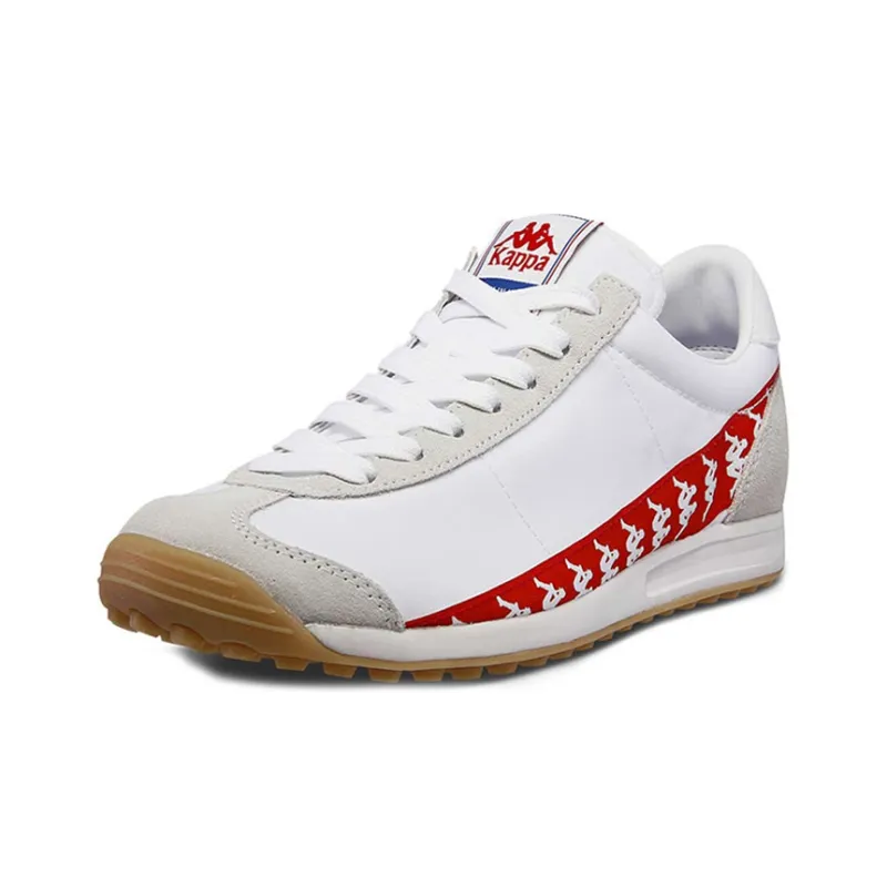 Kappa BANDA Cushioned Abrasion Resistant Slip Resistant Low Top Casual Shoes Women's White Red-1