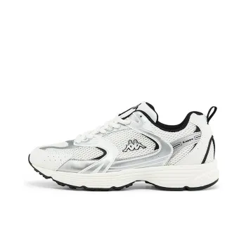 Kappa Shock Absorbers With Slip Resistant And Abrasion Resistant Properties Low Top Casual Shoes Unisex White