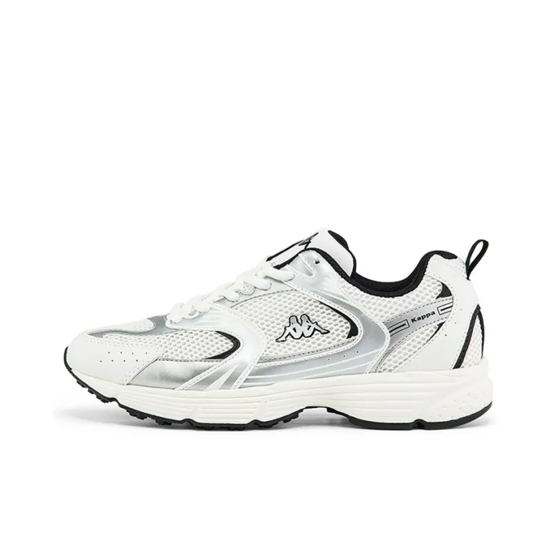 Kappa Shock Absorbers With Slip Resistant And Abrasion Resistant Properties Low Top Casual Shoes Unisex White-0