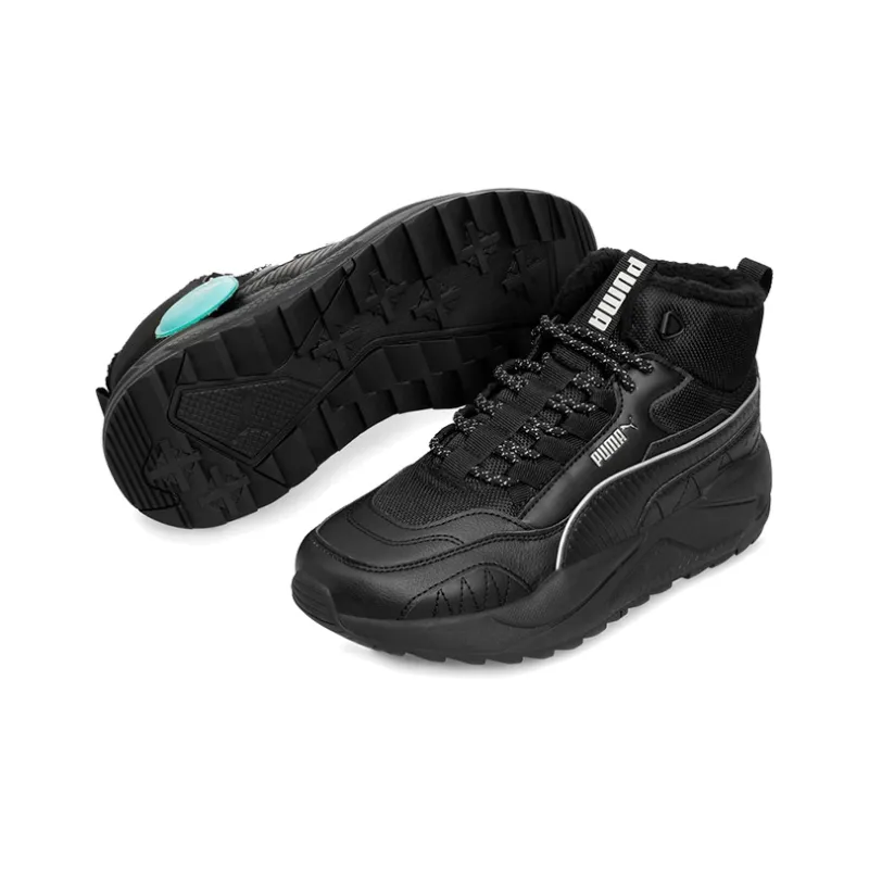 PUMA X ray 2 Square Mid Reflective Black Mid Running Shoes-3