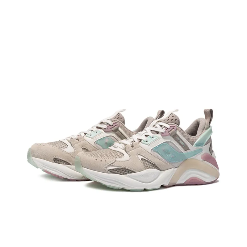 Saucony Gram 9000 Winter Casual Shoes Women's Low Top Ecru Blue-2