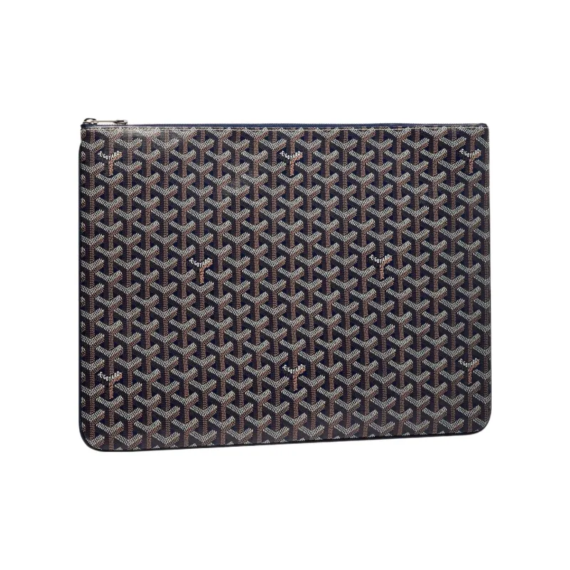 GOYARD SENAT Canvas With Leather Toiletry Bags Storage Bags Clutch Large Size Unisex 11 Colors-21