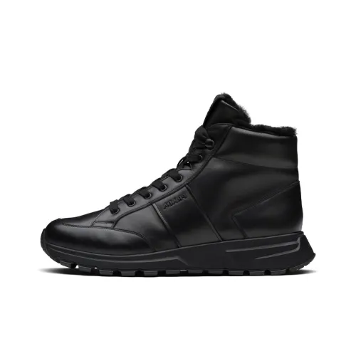 PRADA PRAX 1 Casual Shoes Men High-Top Black