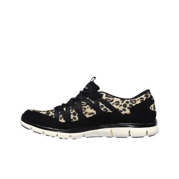Skechers Gratis Low Top Running Shoes Black/Brown Women's