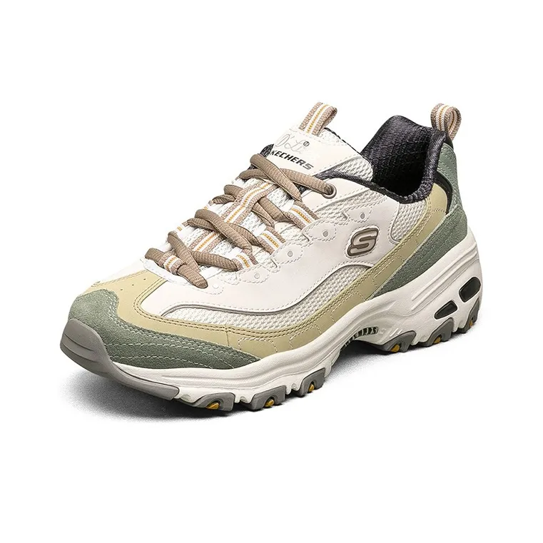 Skechers D'LITES 1.0 Milk Tea Bear Low Top Casual Shoes Women's Olive-2