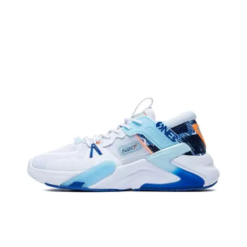 Qq Speed x 361° Vast NFO Cushioning Anti Slip And Wear Resistant Low Top Sports Casual Shoes White Blue