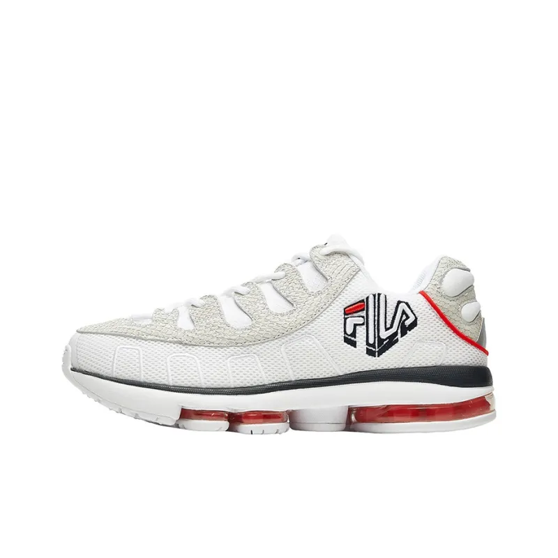 FILA Silva Trainer Cushioning Anti Slip And Wear Resistant Low Top Casual Shoes Men's White-0