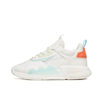 Anta Anti Slip Wear Resistant Cushioning Breathable Low Top Casual Shoes Women's White Blue Orange Multicolor
