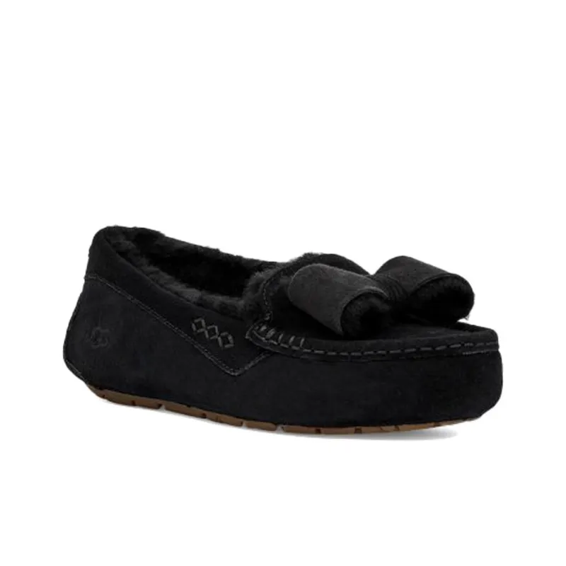 UGG Ansley Twinface Bow 'Black' Women's-2
