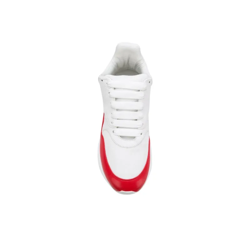 Alexander McQueen Oversized Runner In Nappa Calf Leather 'White Red' Women's-4