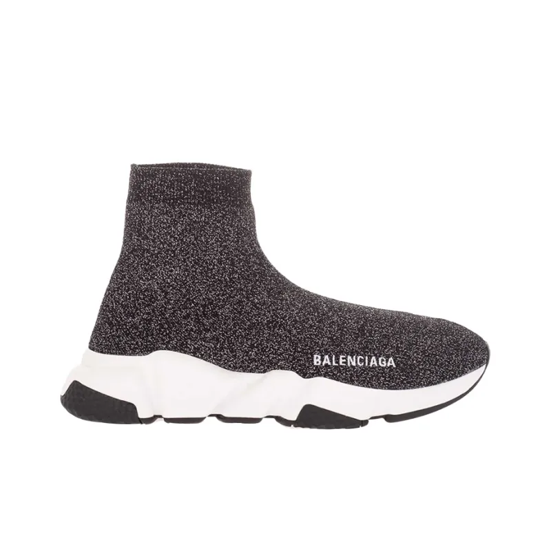 Balenciaga Speed Trainer Black Glitter Women's-1