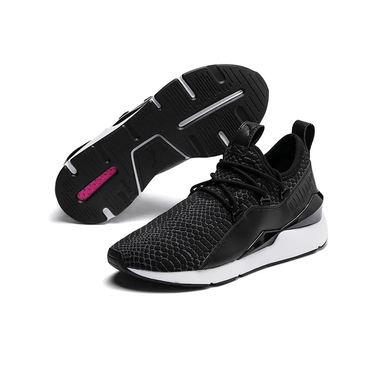 PUMA Muse 2 Reptile Trailblazer Low Running Shoes Black/White Women's-3