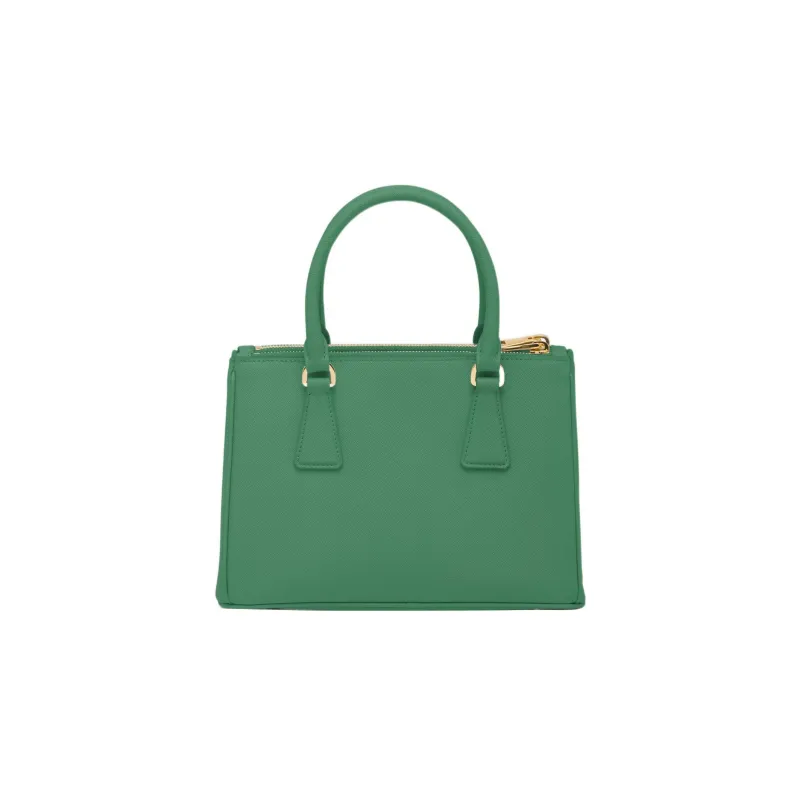 PRADA Galleria Killer Bag Leather Shoulder Bag Crossbody Bag Handbag Small Size Women's Green-2