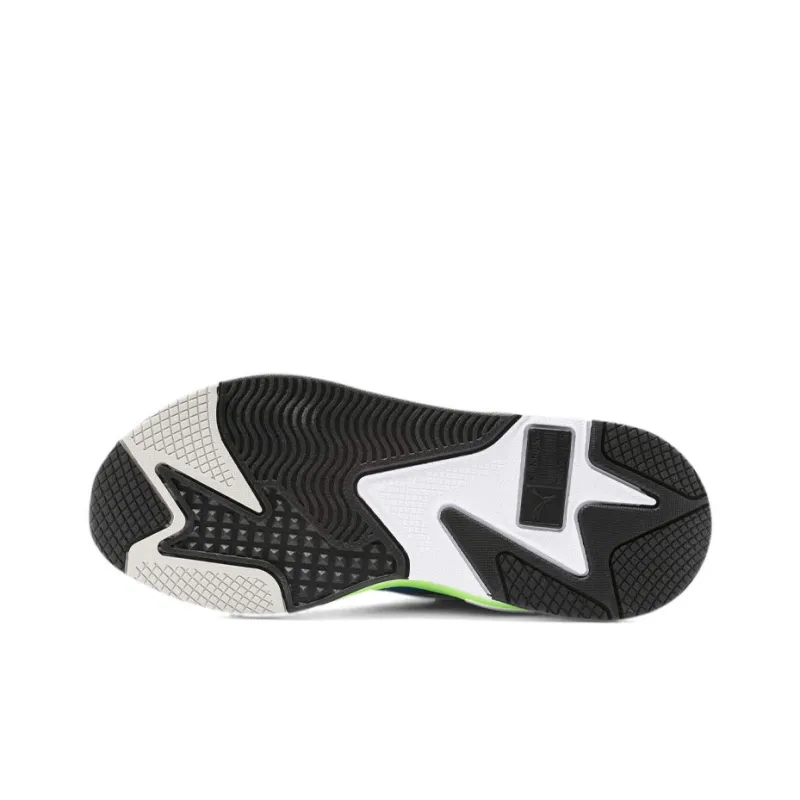PUMA RS-X³ Puzzle Soft Cushioning Wear-Resistant Low-Top Casual Shoes Unisex White Blue Black-4