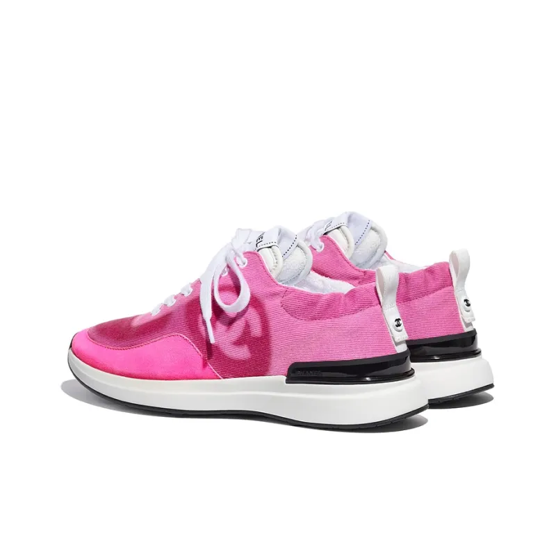 CHANEL Cushioned Slip Resistant Abrasion Resistant Breathable Low Top Casual Shoes Women's Neon Pink-3