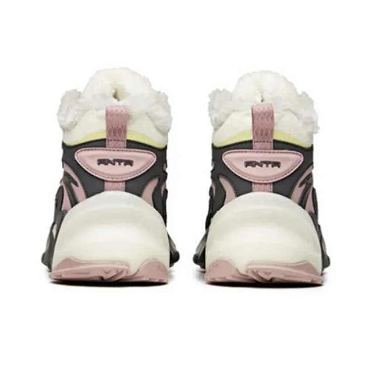 Anta Life Collection Cushioned Anti-Slip And Wear-Resistant Warm Mid-Top Casual Shoes Women's Stone Gray-4
