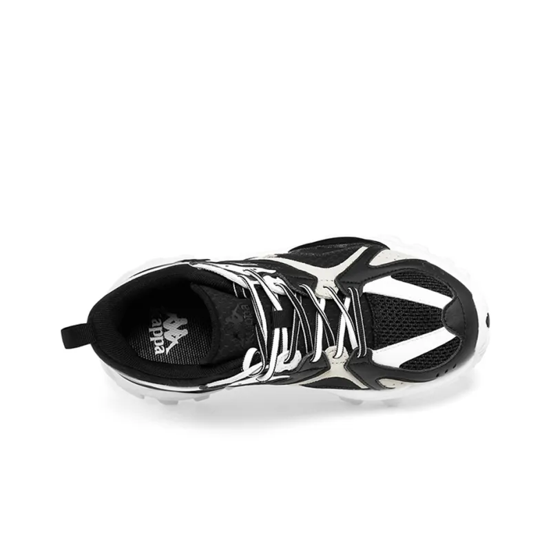 Kappa Cushioned Slip-Resistant Low-Top Casual Shoes Unisex Black White-4