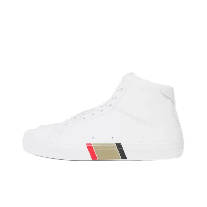 Burberry High-Top Casual Shoes Men's White-0