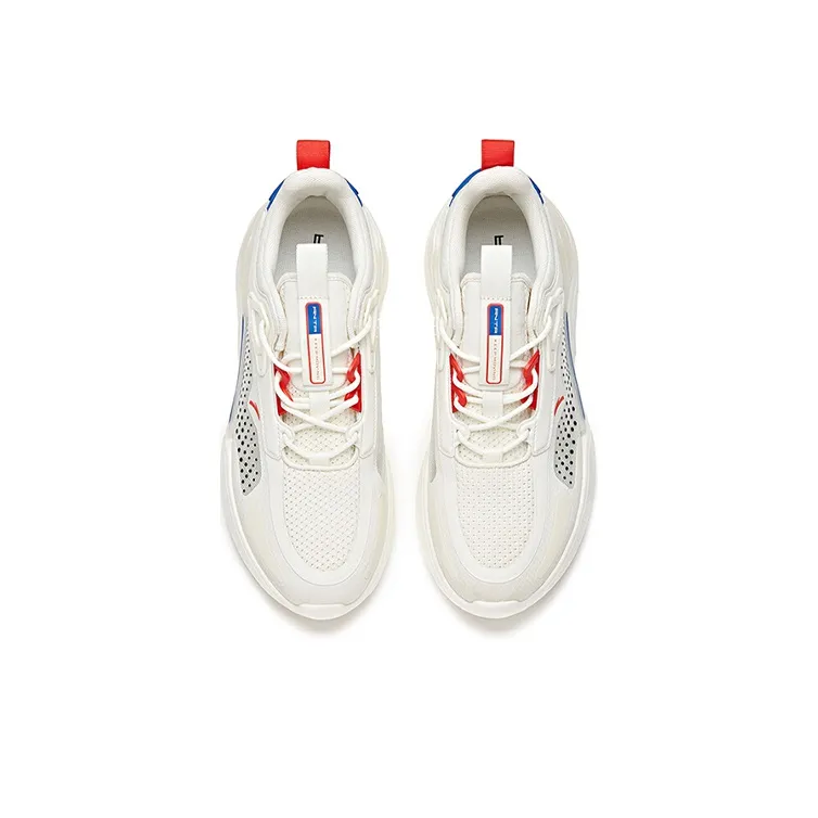 Anta Life Collection Cushioning Anti Slip And Wear Resistant Low Top Casual Shoes Men's Red White-3
