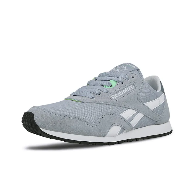 Reebok Classic Nylon Casual Shoes Women's Low-Top Gray/Blue-2