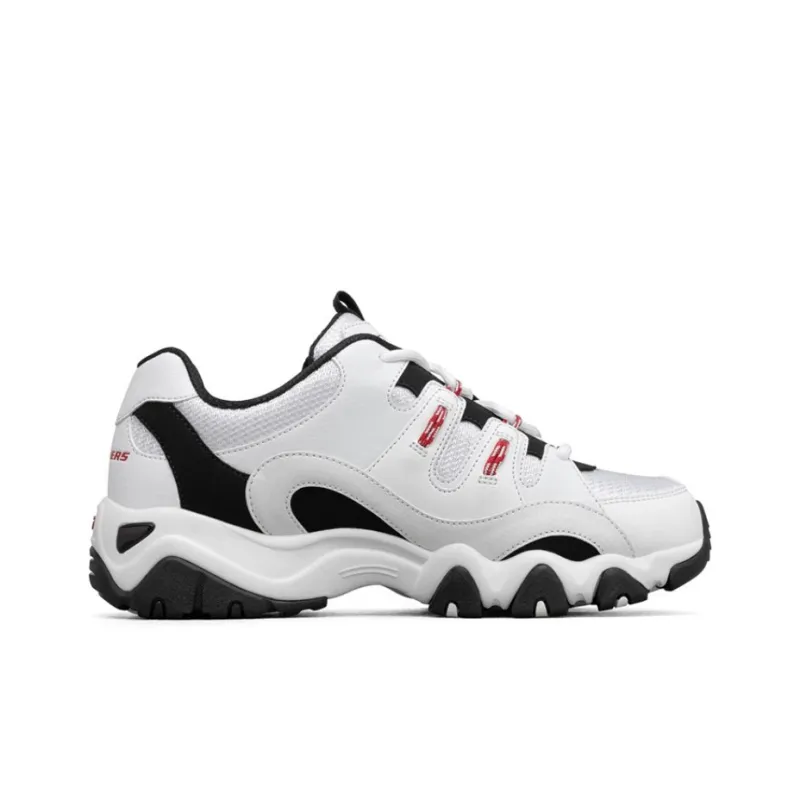 Skechers D'LITES 2.0 Cushioned Wear Resistant Breathable Low Top Casual Shoes Women's White Blue Red-1