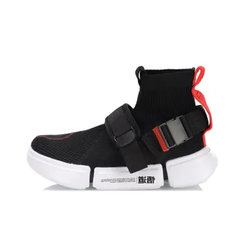 LINING Essence 2 Casual Shoes Women's High Top Black/Red