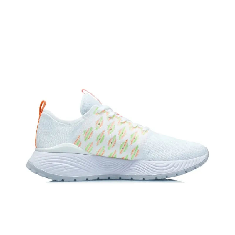 LiNing Soft Low Top Sports Casual Shoes Women's White Orange-1