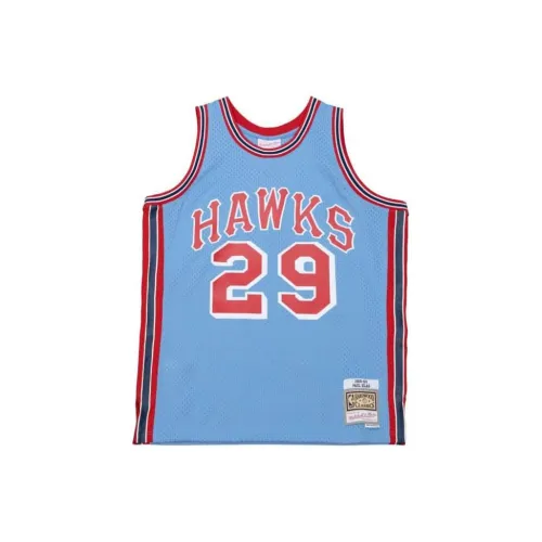 Mitchell Ness Basketball Jerseys Men Sky Blue