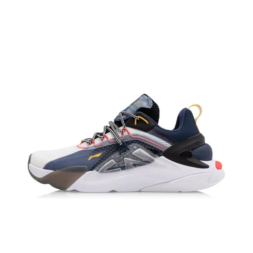 LINING Fire Casual Shoes Men Low Top White Blue