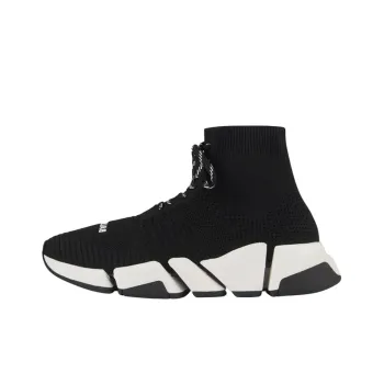 Balenciaga Speed 2.0 Lace Up Black White Women's